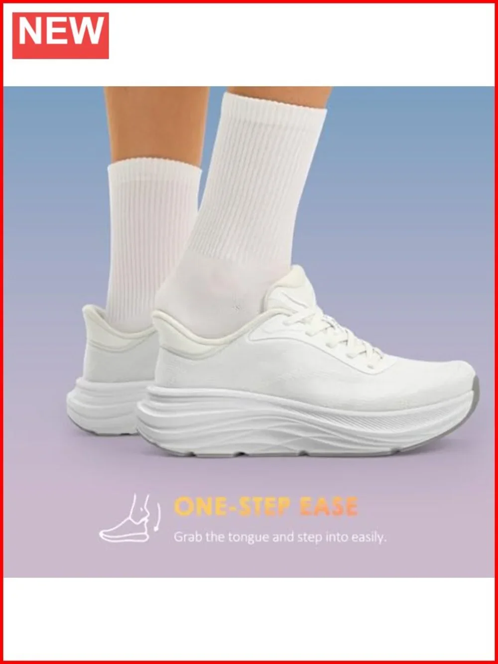 Women's Walking Shoes Cushioned Athletic Sneakers Slip-On Lace-Up Non-Slip